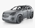 Chevrolet Equinox LTZ с детальным интерьером 2014 3D модель wire render