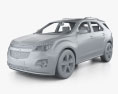 Chevrolet Equinox LTZ с детальным интерьером 2014 3D модель clay render