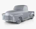 Chevrolet Advance Design Custom 1959 3D-Modell clay render