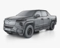 Chevrolet Silverado EV Crew Cab WT 2024 3D模型 wire render