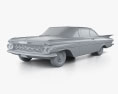 Chevrolet Impala Sport Coupe 1962 3d model clay render