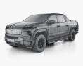 Chevrolet Silverado EV Crew Cab Trail Boss 2024 3D 모델  wire render