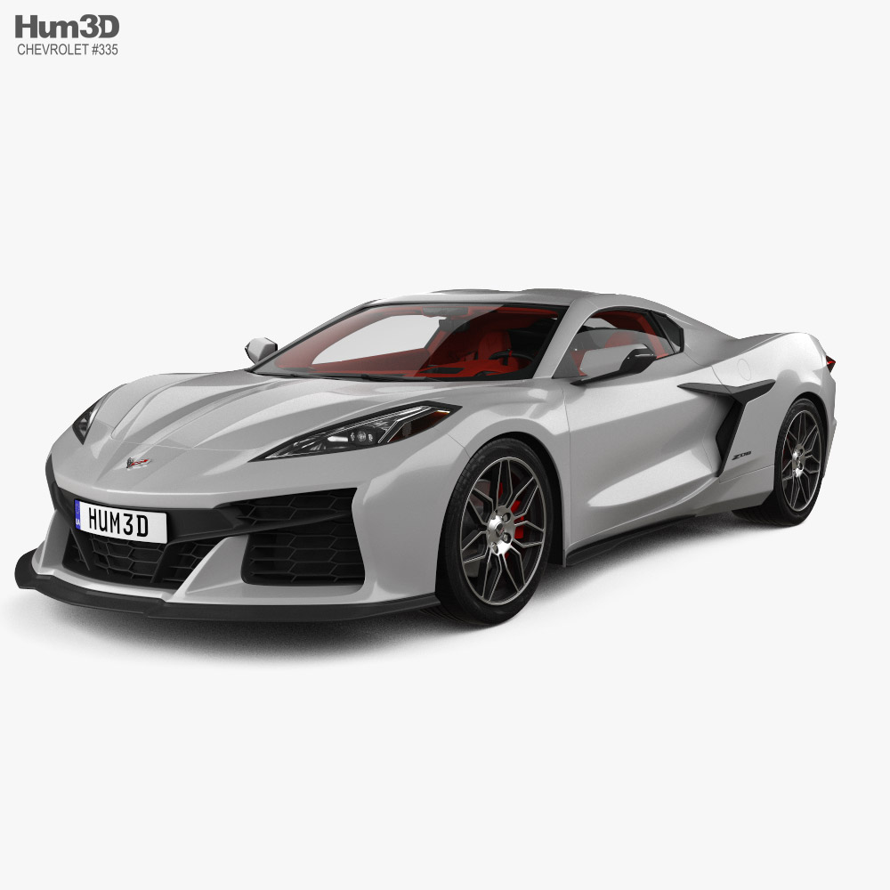 Chevrolet Corvette Z06 coupe  with HQ interior and engine 2024 3D model