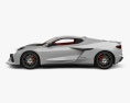 Chevrolet Corvette Z06 coupe  with HQ interior and engine 2023 3d model side view