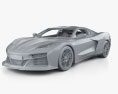 Chevrolet Corvette Z06 coupe  with HQ interior and engine 2023 3d model clay render