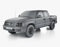 Chevrolet S10 Crew Cab 2009 3D-Modell wire render