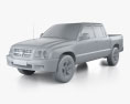 Chevrolet S10 Crew Cab 2009 3D-Modell clay render