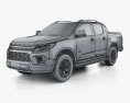 Chevrolet S10 Cabine Double HighCountry 2023 Modèle 3d wire render