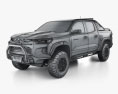 Chevrolet Colorado Crew Cab ZR2 Desert Boss 2024 3D 모델  wire render