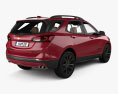 Chevrolet Equinox RS з детальним інтер'єром 2023 3D модель back view
