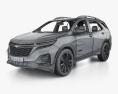 Chevrolet Equinox RS インテリアと 2023 3Dモデル wire render