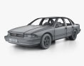 Chevrolet Impala SS インテリアと 1998 3Dモデル wire render