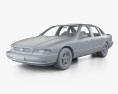 Chevrolet Impala SS 인테리어 가 있는 1998 3D 모델  clay render