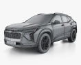 Chevrolet Trax RS 2024 3D 모델  wire render