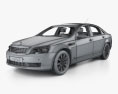 Chevrolet Caprice Royale с детальным интерьером 2012 3D модель wire render