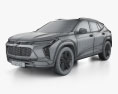 Chevrolet Trax Activ 2024 3D модель wire render