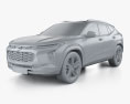 Chevrolet Trax Activ 2024 3D-Modell clay render
