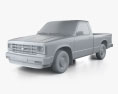 Chevrolet S10 Regular Cab 1988 3Dモデル clay render
