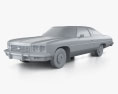 Chevrolet Impala sport coupe 1985 3d model clay render