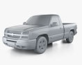 Chevrolet Silverado 1500 Regular Cab Standard Bed LS 2006 3D 모델  clay render