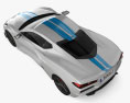 Chevrolet Corvette coupé E-Ray 2024 Modello 3D vista dall'alto