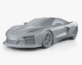 Chevrolet Corvette coupé E-Ray 2024 3D-Modell clay render