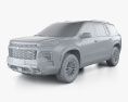Chevrolet Traverse Z71 2024 Modelo 3D clay render
