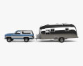 Chevrolet Blazer K5 with Airstream Flying Cloud Travel Trailer 1976 3D 모델  side view