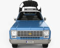 Chevrolet Blazer K5 with Airstream Flying Cloud Travel Trailer 1976 3D 모델  front view