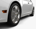 Chevrolet Cruze 세단 인테리어 가 있는 와 엔진이 2009 3D 모델 