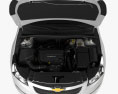 Chevrolet Cruze 세단 인테리어 가 있는 와 엔진이 2009 3D 모델  front view