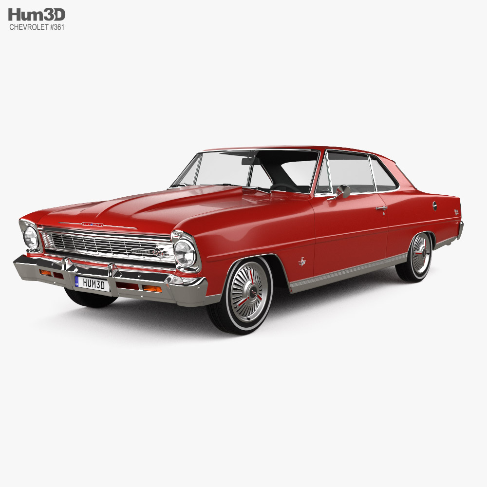 Chevrolet Nova hardtop coupe SS 1966 3D模型