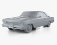 Chevrolet Nova hardtop coupe SS 1966 3d model clay render