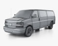 Chevrolet Express Panel Van LWB 2014 3D модель wire render