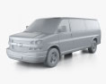 Chevrolet Express パネルバン LWB 2014 3Dモデル clay render