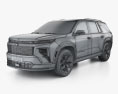 Chevrolet Traverse RS 2024 3D модель wire render