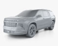 Chevrolet Traverse RS 2024 Modèle 3d clay render