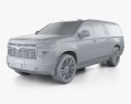 Chevrolet Suburban HighCountry 2024 3D模型 clay render