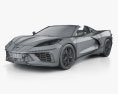 Chevrolet Corvette Stingray 컨버터블 2021 3D 모델  wire render
