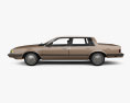 Chevrolet Celebrity 轿车 1986 3D模型 侧视图