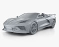 Chevrolet Corvette Stingray convertible Indy 500 Pace Car 2021 3d model clay render