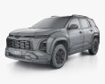 Chevrolet Equinox Activ 2025 Modèle 3d wire render