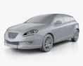 Chrysler Delta 2013 3D-Modell clay render
