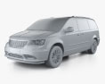 Chrysler Town Country 2015 3D模型 clay render