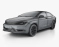 Chrysler 200 S 2018 3D模型 wire render