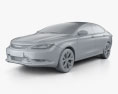 Chrysler 200 S 2018 3D模型 clay render