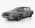 Chrysler Imperial 1993 3D 모델  wire render