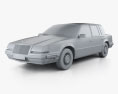 Chrysler Imperial 1993 3Dモデル clay render