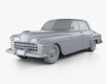 Chrysler New Yorker sedan 1950 3D-Modell clay render