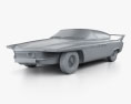 Chrysler TurboFlite 1961 3d model clay render